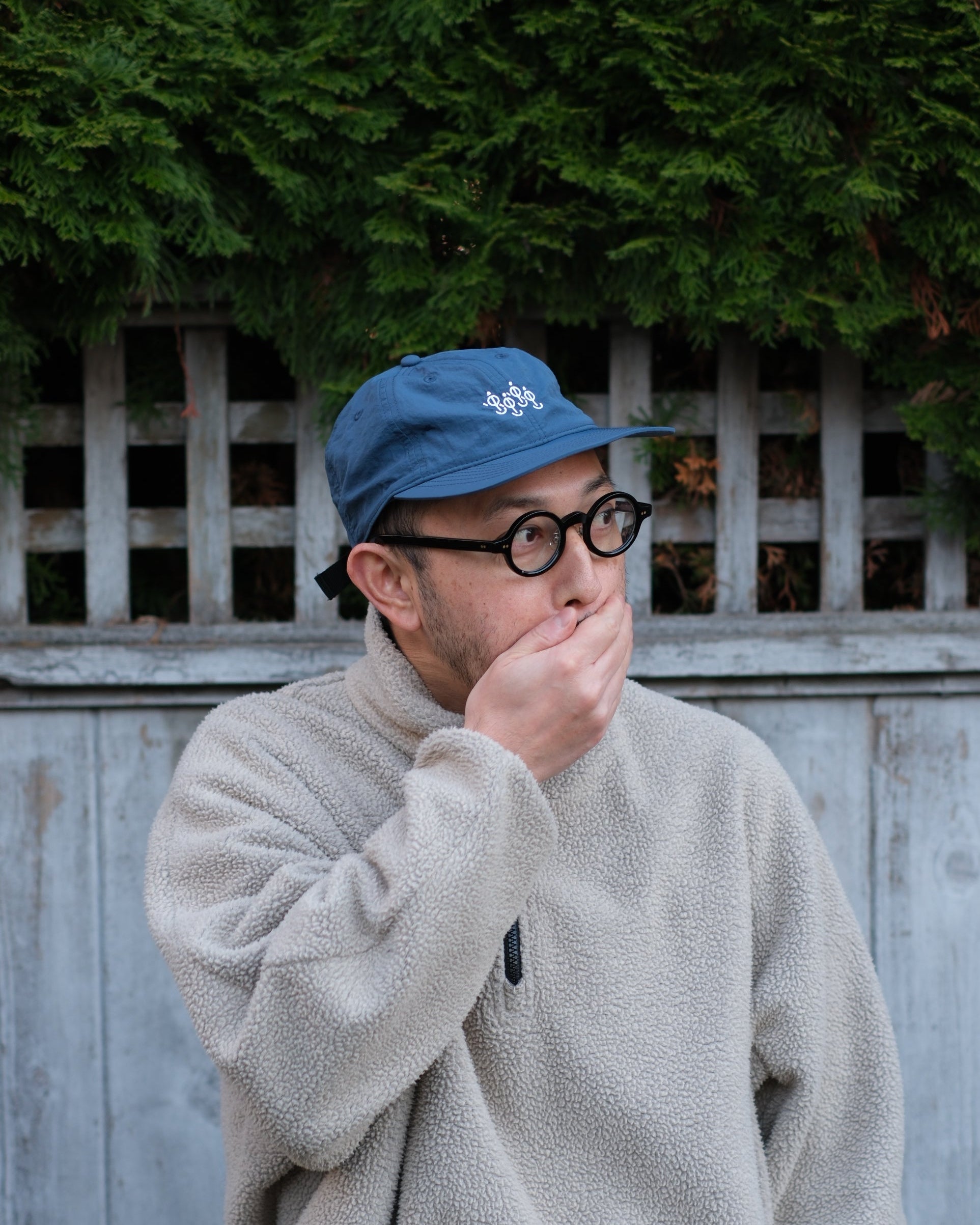 OIDÉ Crinkle Nylon Cap Blue