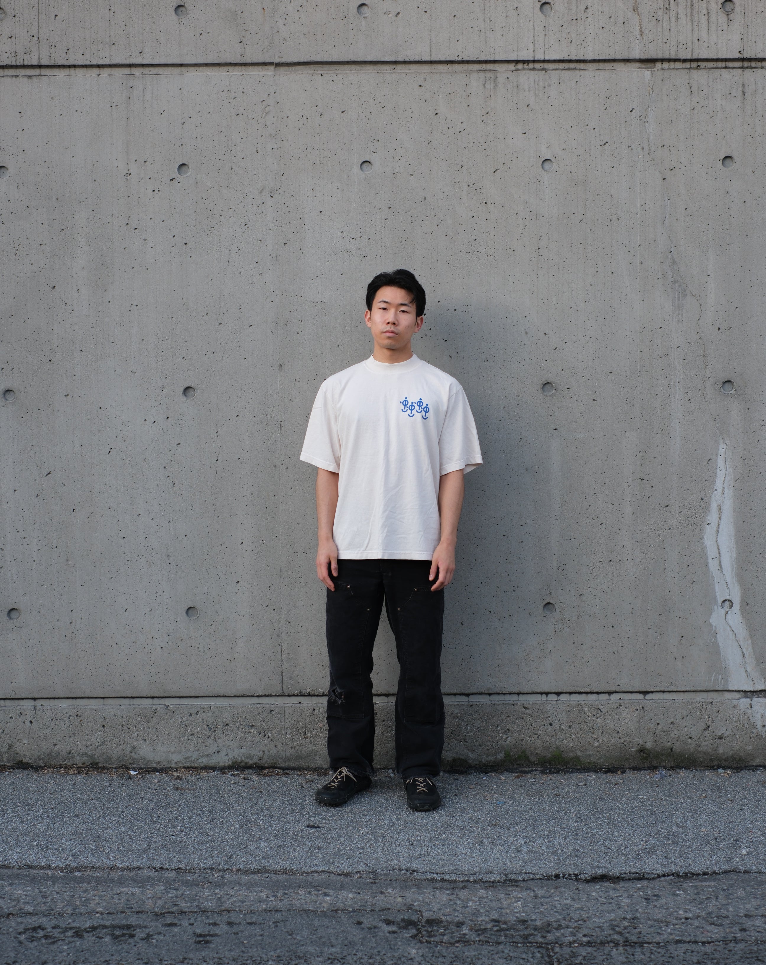 Mock Neck T - Cream