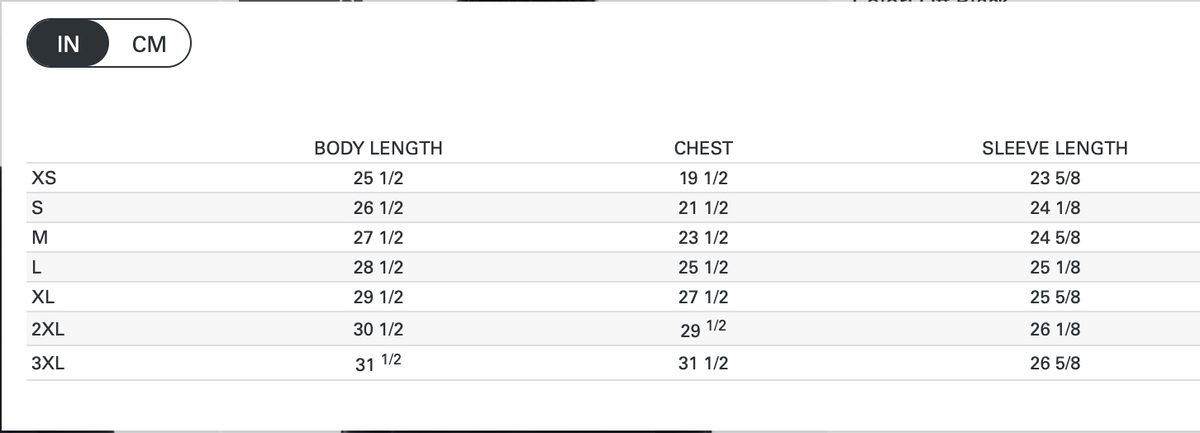 Size Guide