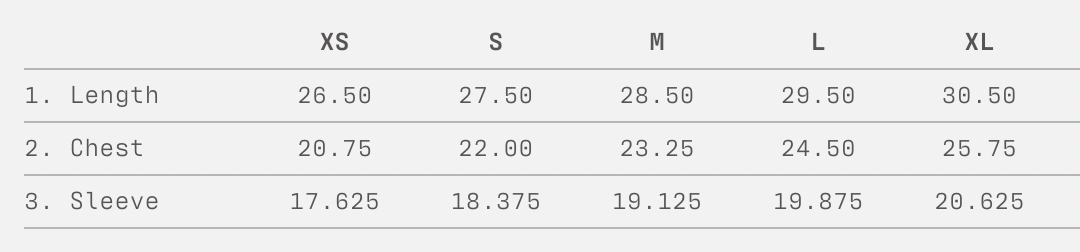 Size Guide