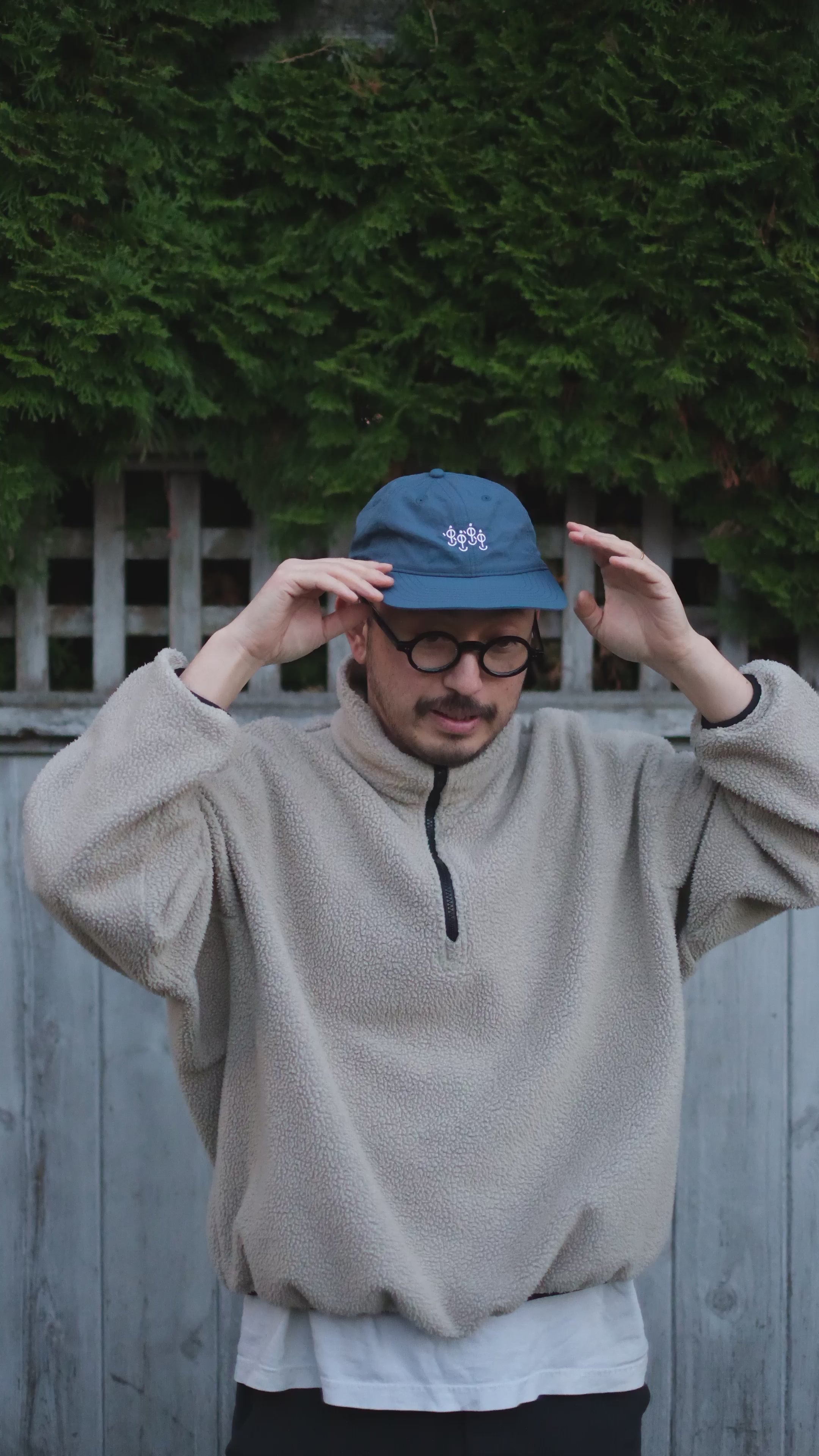 OIDÉ Crinkle Nylon Cap Blue